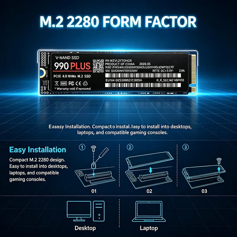 Genuine 990 Plus M.2 NVMe PCIe - M.2 Nvme 4Tb Pcie 4.0 Ssd recension och pris